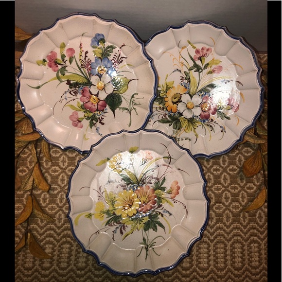 Vintage hand painted vecchia bassano plates - Picture 1 of 6